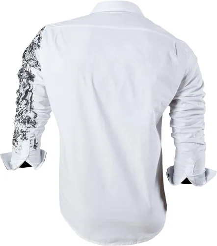 Vista 136 de JZS041, camisa de vestir de manga larga para hombre