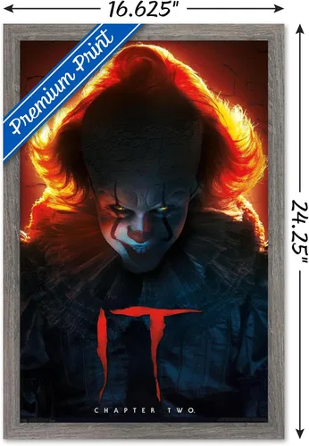 Vista 3 de Trends International IT: Capítulo 2 - Póster de pared Evil Glow, 14.725 x 22.375 pulgadas, versión enmarcada de madera de granero