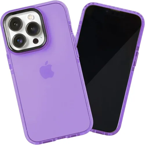 Vista 61 de SteepLab Funda de barrera para iPhone 13, protección de 360 grados que absorbe impactos con bisel elevado y colores llamativos (cielo azul brillante)