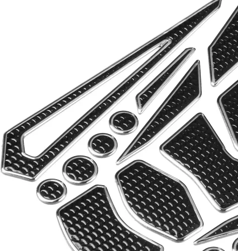 Vista 8 de para protector de motocicleta motocicleta pegatina, goma suave universal motocicleta gas pad pegatinas protector tracción pad (plata)