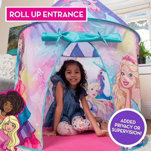 Vista 2 de Barbie Castillo automático - Tienda de campaña rosa de princesa de Dreamtopia para niños Se pliega en una bolsa de transporte - Sunny Days