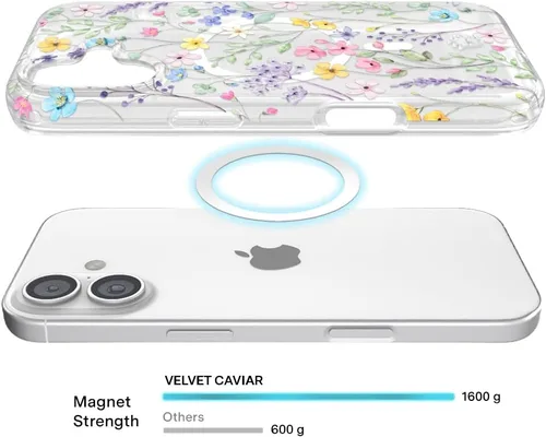 Vista 812 de VELVET CAVIAR Funda para iPhone 15, compatible con MagSafe, probada contra caídas de 10 pies, fundas protectoras de diseño, leopardo color rosa