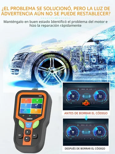 Vista 3 de Escáner OBD2 - Herramienta de diagnóstico del lector de código del coche