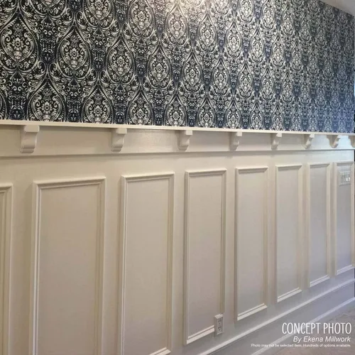 Vista 7 de Ekena Millwork PNL08X08AS-01 Panel de pared clásico moldeado Wainscot Ashford de 20 cm de ancho x 20 cm de alto x 1 cm de profundidad