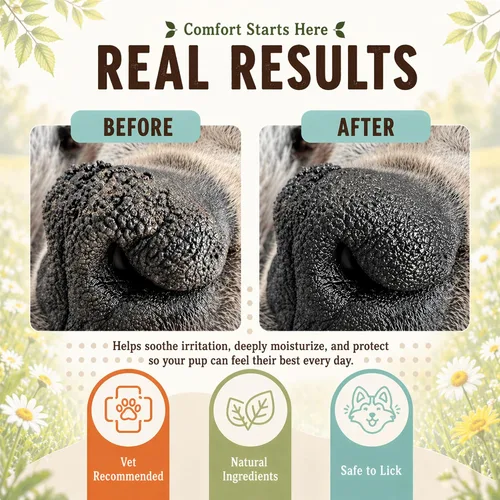 Vista 2 de Natural Dog Company Snout Soother Balm Tin 1 oz – Bálsamo para nariz de perro completamente natural para narices secas y agrietadas – Bálsamo