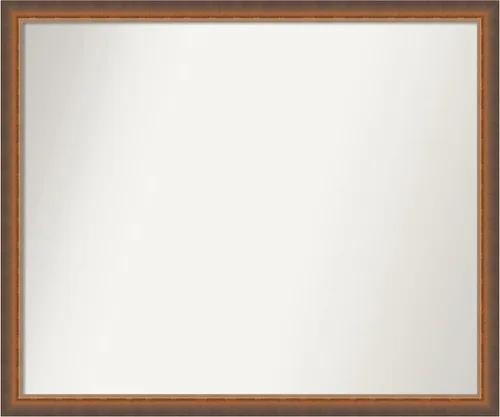 Vista 94 de Amanti Art Espejo de baño de bronce para sobre fregadero, 29 x 19 pulgadas, espejo rectangular de bronce antiguo, marco de madera tradicional