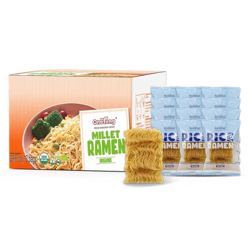 Vista 7 de ONETANG Fideos ramen de trigo sarraceno orgánico y arroz integral, pasta sin gluten, grano entero, sin OMG, kosher, vegano, 2.47 onzas