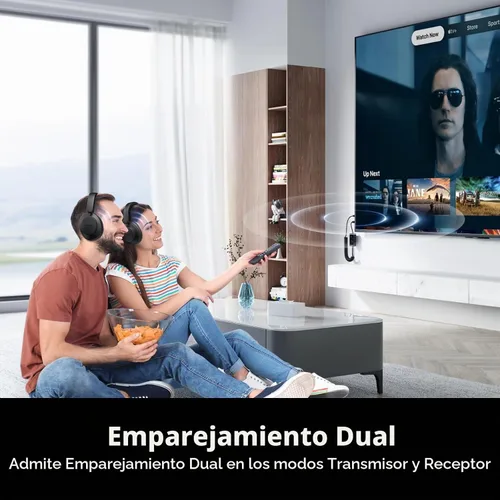 Vista 6 de UGREEN Receptor transmisor Bluetooth 5.4, dos pares de adaptador auxiliar de audio de 0.1 in con micrófono integrado para llamadas manos libres