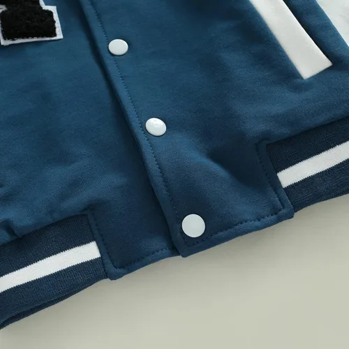 Vista 5 de Seyurigaoka Chaquetas de béisbol para niños pequeños,Chaqueta Varsity para niños,Chaquetas de béisbol unisex para bebé