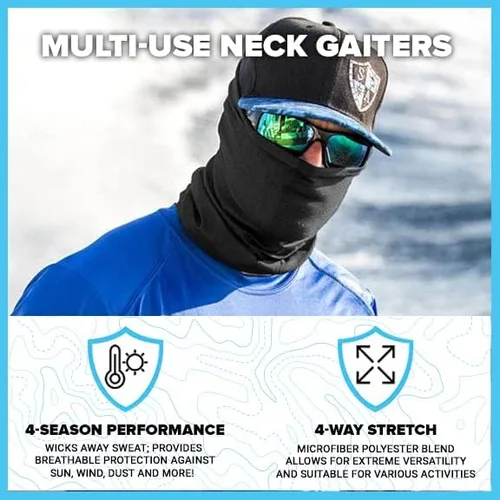 Vista 3 de S A Company 5 Pack UV Face Shield Multipurpose Protector Neck Gaiter Elastic Face Mask Patriotic Design for Men and Women