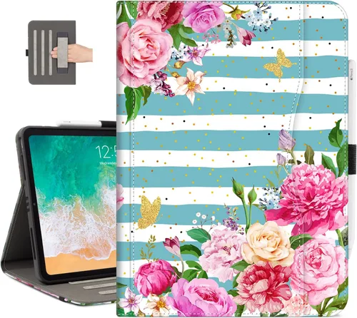 Vista 23 de Vimorco Funda para iPad Air 4ª/5ª 10.9, para iPad Air 6ª 11 M2, para iPad Pro de 11 pulgadas 4ª/3ª/2ª/1ª generación, soporte para lápiz, correa