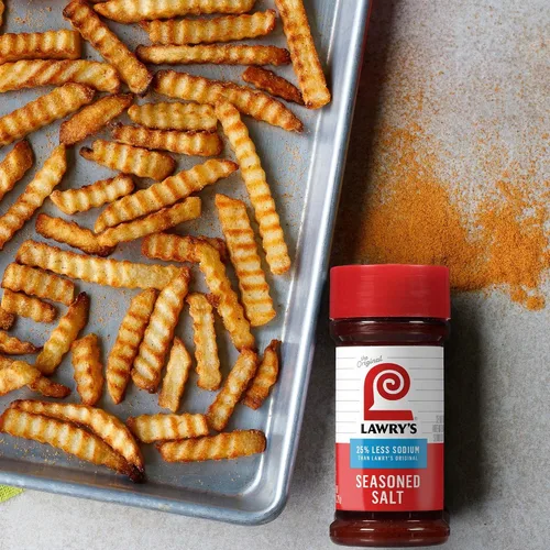 Vista 9 de Lawry's Sal sazonada, 25% menos de sodio, sin MSG añadido, certificado Kosher, básico, versátil, condimento multiusos para agitar en carne de res