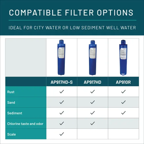 Vista 8 de Aqua-Pure AP902 Sistema de filtro de agua sanitario de cambio rápido para toda la casa, reduce los sedimentos, resistente, 100,000 galones