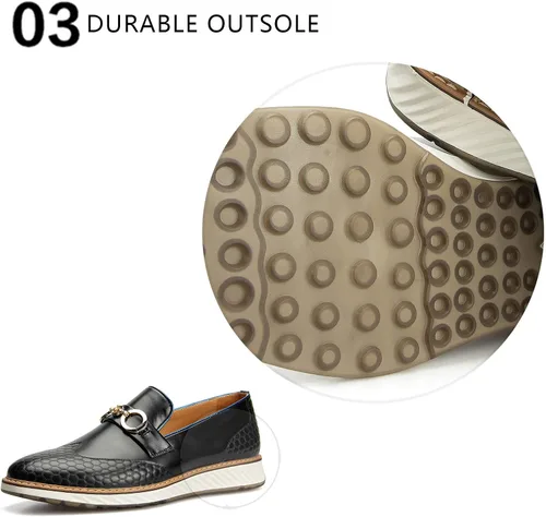 Vista 4 de Meijiana Zapatos Oxford para hombre, zapatos ligeros de moda, zapatos casuales de negocios
