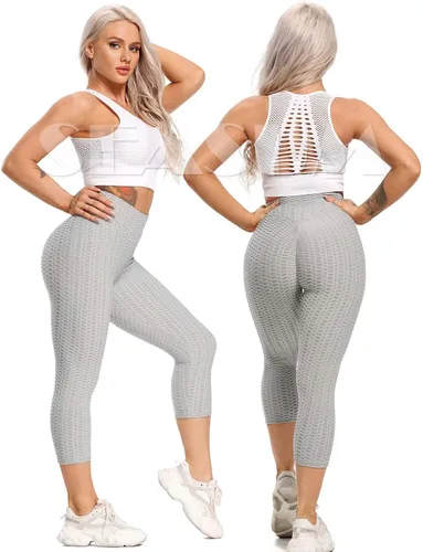 Vista 63 de SEASUM - Pantalones de yoga de cintura alta para mujer, con control de abdomen y realce de glúteos, leggings favorecedores para entrenar y correr