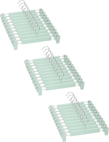 Vista 8 de Perchas para faldas, perchas para pantalones con clips, ganchos giratorios de 360° que ahorran espacio para pantalones, faldas, ropa, jeans