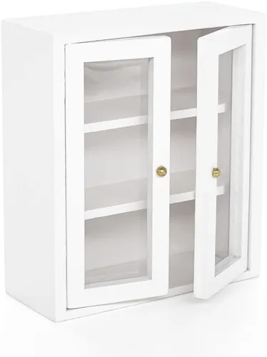 Vista 4 de Odoria 1/12 Mueble superior de cocina en miniatura Accesorios para muebles de casa de muñecas
