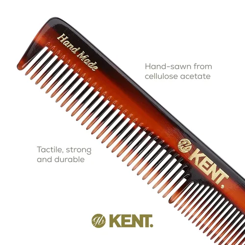 Vista 5 de Kent 2T - Peine de dientes finos y anchos para hombres, peine pequeño para barba y bigote, peinado diario y peinetas de aseo para hombre, corte