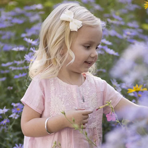 Vista 3 de Regalo personalizado chapado en oro de 14 quilates o plata de ley para bebés, niños, adolescentes o mujeres, joyería personalizada con nombre