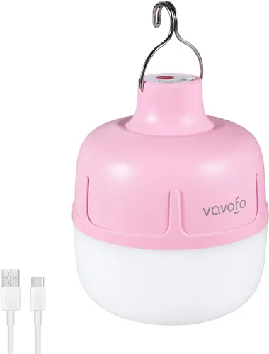Vista 11 de VAVOFO Linterna LED de campamento de 20 W, recargable, luz de campamento de 1200 lúmenes, luz portátil de tienda de campaña de 3000 mAh, linterna