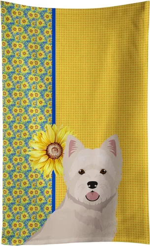 Vista 109 de Caroline's Treasures WDK5313KTWL - Toalla de cocina con diseño de girasoles de verano, color negro y tostado, Airedale Terrier, toalla de mano
