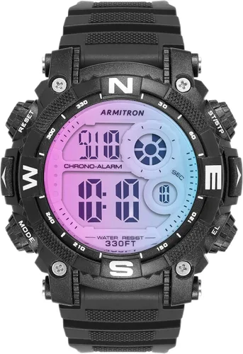 Vista 9 de Reloj deportivo Armitron Sport con cronógrafo digital para hombre, correa de resina, 40/8284 Gris/Naranja