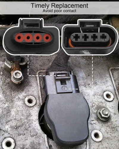 Vista 3 de Kit de reparación de conector de bobina de encendido con arnés, enchufe y herramienta de absorción de espacio de 0.3CM Compatible con AUDI, VW