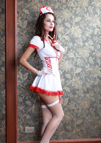 Vista 4 de REINDEAR Sexy Negocios Uniforme Conjunto Completo Nightie Racy Lingerie