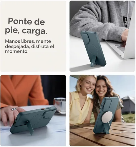 Vista 3 de SURITCH para Samsung Galaxy S26 Plus Funda de Teléfono, Cubierta Protectora Magnética con Cubierta de Cámara y Soporte de Metal Ajustable para Lago