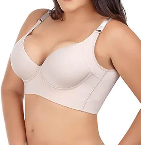Vista 2 de Geibiu Filifit Sculpting Uplift Bra Fashion Deep Cup Bra Oculta Espalda Sujetadores Grasa para Mujer Cobertura Completa Espalda Sujetador Deportivo