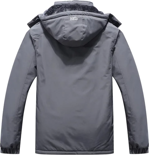 Vista 2 de Pooluly - Chaqueta impermeable de invierno, esquí, snowboard, para hombre, con capucha, rompevientos.