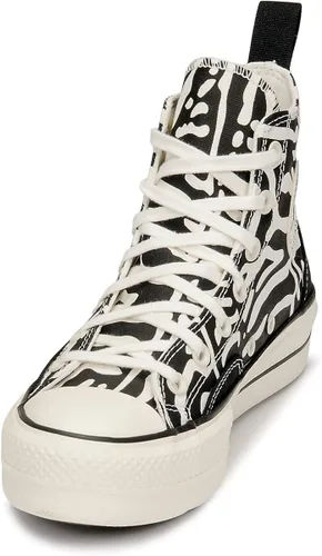 Vista 3 de Converse Chuck Taylor All Star - Tenis de plataforma alta unisex con plataforma alta color negrogarceta
