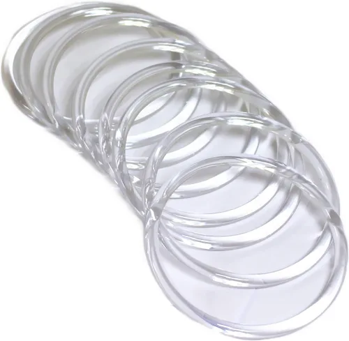 Vista 7 de Model Worker Reemplazo de asas redondas transparentes para bolsas hechas a mano, 10 piezas redondas de 4-1/4 pulgadas