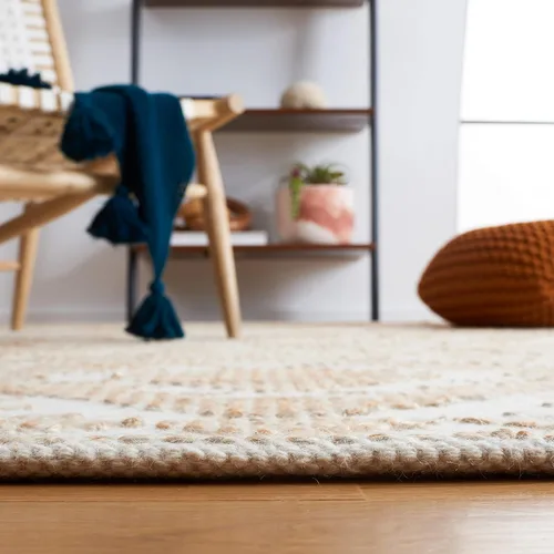 Vista 6 de SAFAVIEH Natural Fiber Collection NF512A - Alfombra de pasillo, 2 pies 3 pulgadas x 8 pies, marfil y natural, hecha a mano, rústico, bohemio, yute