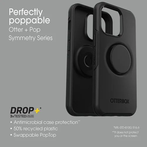 Vista 6 de OtterBox + Funda Pop Symmetry Series para iPhone 12 y iPhone 12 Pro (solamente) - Embalaje no minorista - Berry Flow