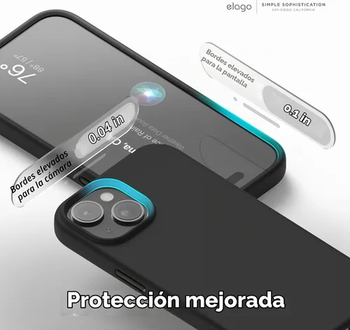 Vista 6 de elago Funda de silicona magnética prémium para iPhone 15, color negro