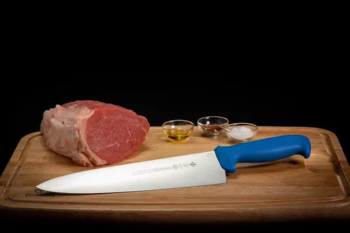 Vista 2 de Mundial 5600 Series 10 en cuchillo de cocinero o chef con mango azul