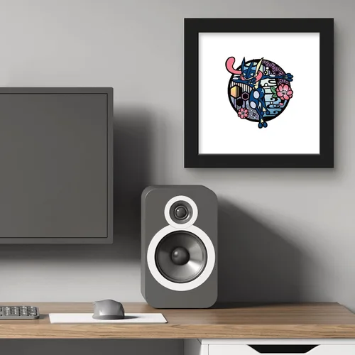 Vista 5 de Trends International Gallery Pops Pokémon - Póster de pared de Wagara Greninja, 12.00 x 12.00 pulgadas, versión de marco negro