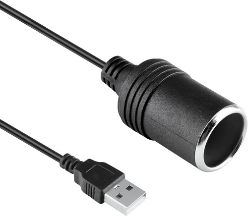 Vista 2 de USB A macho a 12 V cargador de coche hembra Socket convertidor de energía para conducir grabadora DVR Dash Cámara