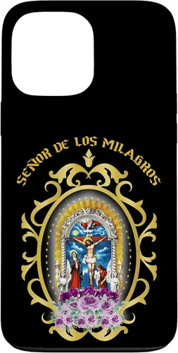 Vista 24 de El Señor de Los Milagros es el patrón de la funda peruana Lima Perú para iPhone 17