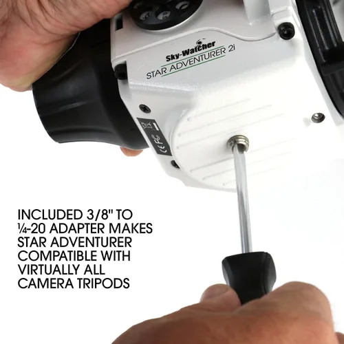 Vista 5 de Sky-Watcher Star Adventurer 2i Pro Pack - Rastreador de cielo nocturno motorizado DSLR con montura ecuatorial para paisajes nocturnos portátiles