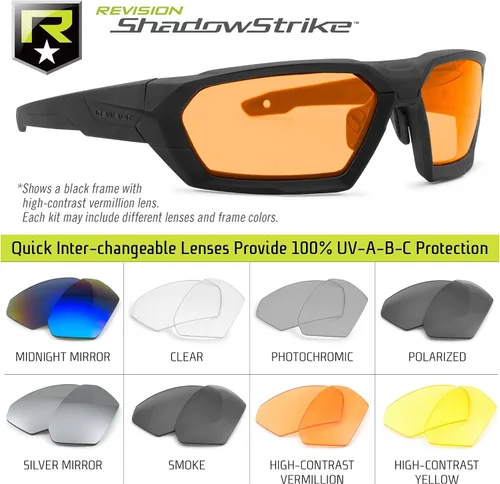 Vista 7 de Revision Military SHADOWSTRIKE - Kit de gafas de sol balísticas polarizadas color negro