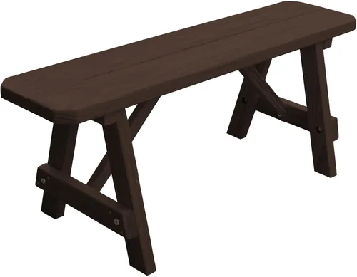 Vista 99 de Furniture Barn USA Pine - Banco tradicional de 2 pies, color negro