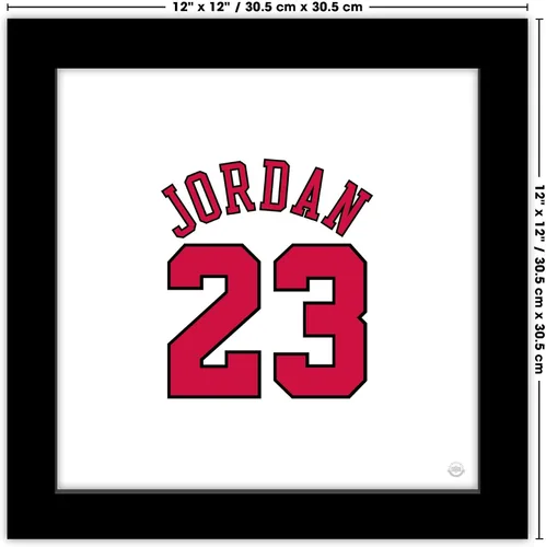 Vista 6 de Trends International Gallery Pops Michael Jordan - Póster de pared con número de jersey, color blanco, 12 x 12 pulgadas, versión de marco negro