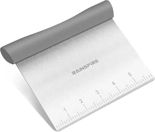 Vista 31 de Raspador de banco de acero inoxidable multiusos para batidora de masa y cortador de pastelería