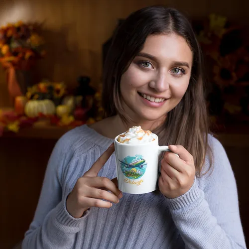 Vista 5 de Taza de café de avión personalizada de 11 onzas y 15 onzas, taza de té de avión única, impresionantes tazas de viaje de avión, regalos para pilotos