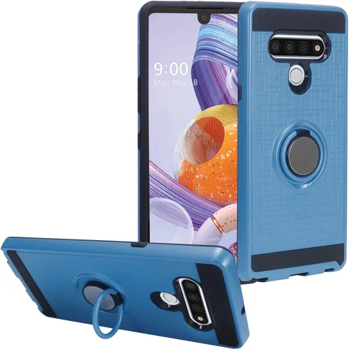 Vista 13 de Para LG Stylo 6 LM-Q730 (2020) - Funda híbrida con soporte de anillo - RS2 Negro
