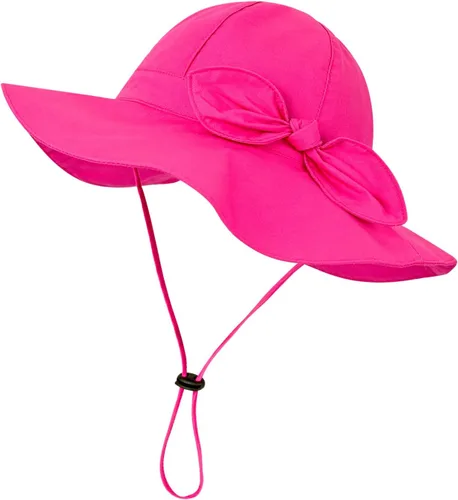 Vista 19 de Toddler Kids Baby Girl Sun Hat Floppy Cotton Summer Hat 50+ SPF Protective 04/Flor/Blanco