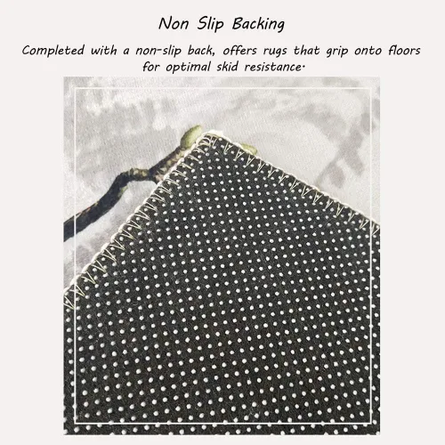 Vista 4 de Alfombra antideslizante para pasillo, entrada, lavable a máquina, patrón floral y pavo real, alfombra de área para pasillos, resistente a