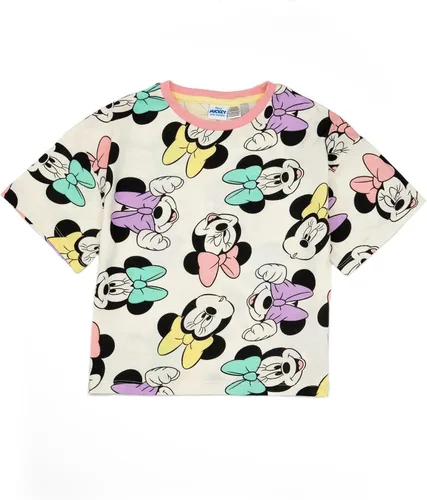 Vista 3 de Disney Pijama de Minnie Mouse para niñas Camiseta y pantalones cortos de Minnie Mouse para niños Diseño divertido de Minnie Mouse